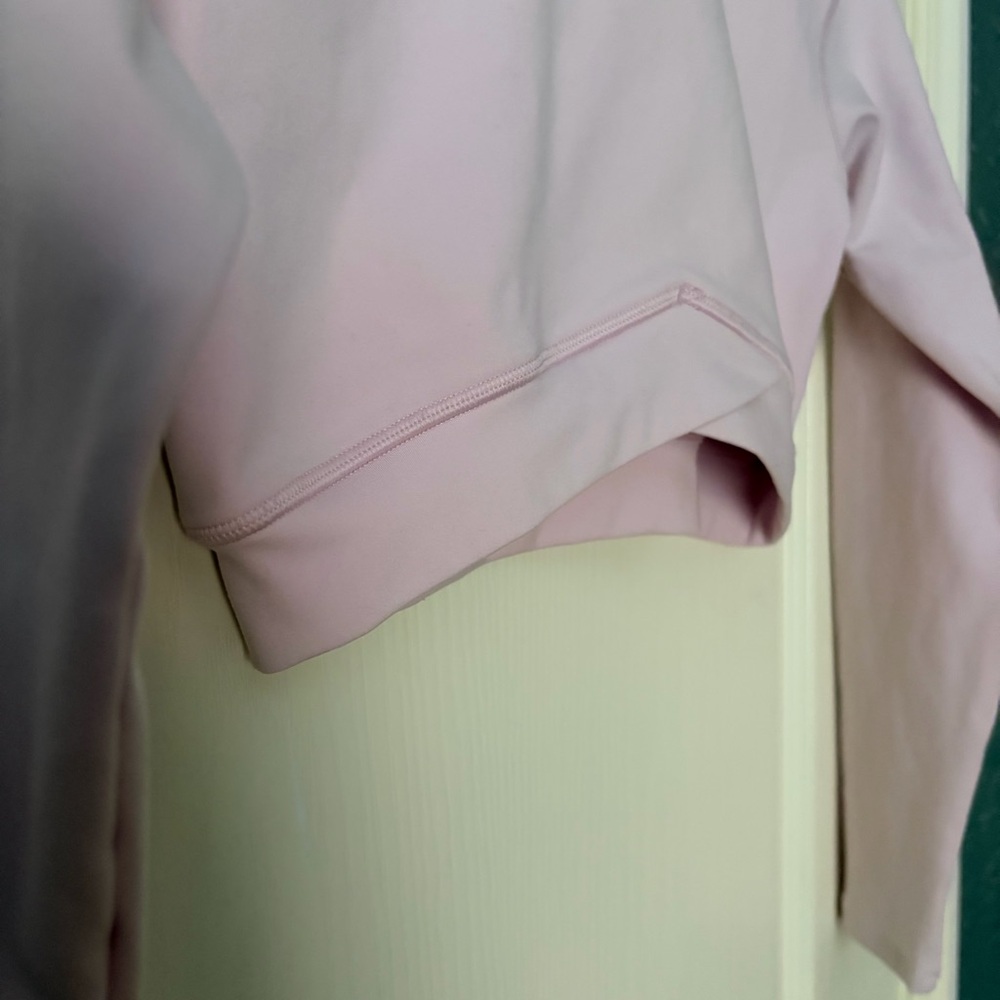 L*Space Active Light Pink Peony Aim High Crop Long Sleeve Athletic Top, Small - Picture 4 of 13